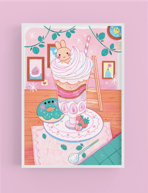 Bunny parfait - A6 print (seconds)