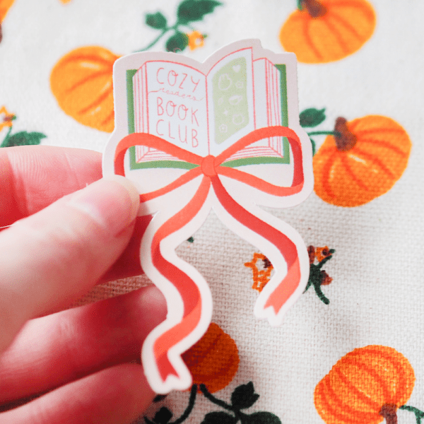 Cozy readers bookclub sticker - Image 2