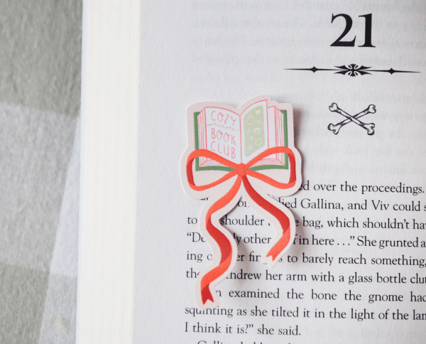 Cozy readers bookclub sticker