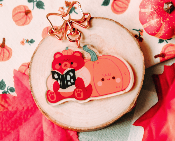 Spooky bear keychain