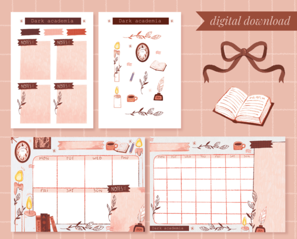Dark Academia planning set