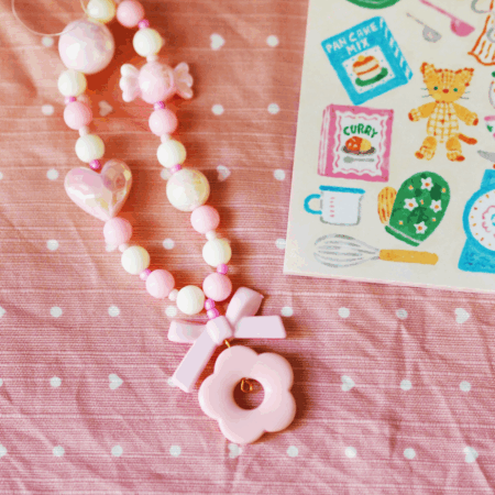 Sweet pink - Handmade phone charm