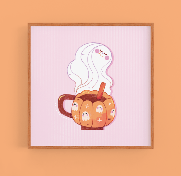 Halloween coffee - A6 art print